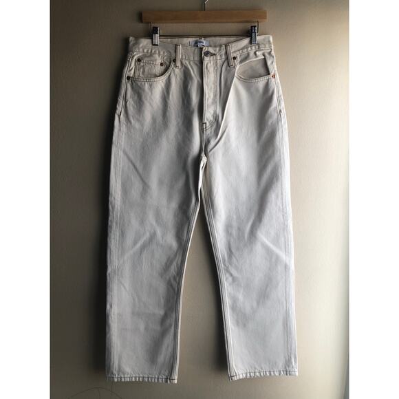 New Re/Done Women Cream Denim Jeans Size 27